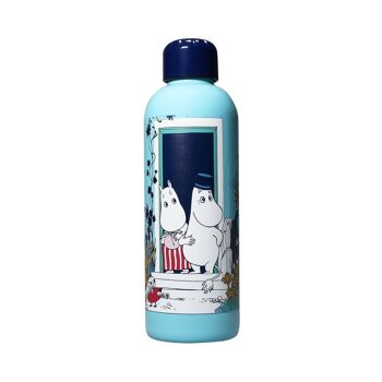 Bouteille d'eau en métal (500 ml) en relief - Moomin (Doorstep) 1