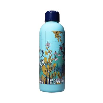 Bouteille d'eau en métal (500 ml) en relief - Moomin (Doorstep) 2