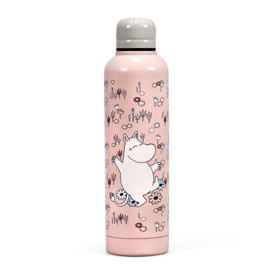 Botella de Agua Metal (500ml) - Moomin (Rosa)