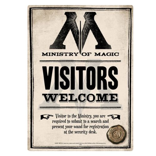 Tin Sign Sign - Harry Potter (Ministry Of Magic)
