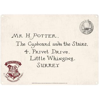 Plaque en métal - Harry Potter (Lettres) 1