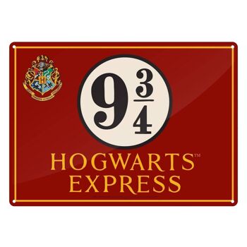Plaque en métal - Harry Potter (Poudlard Express) 1