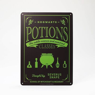 Plaque en métal A5 - Harry Potter (Potions)