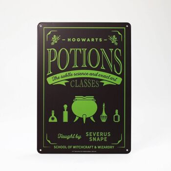 Plaque en métal A5 - Harry Potter (Potions) 1