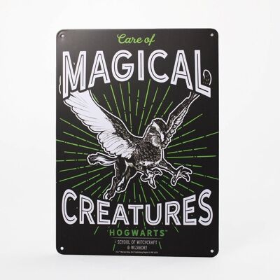 Cartel de Chapa A5 - Harry Potter (Criaturas Mágicas)