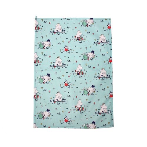 Tea Towel (Recycled Cotton) - Moomin (Blue)