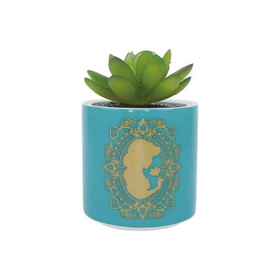 Vaso per piante finto in scatola (6,5 cm) - Disney Aladdin (turchese)