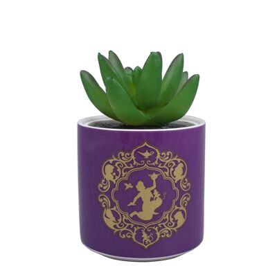 Vaso per piante finto in scatola (6,5 cm) - Disney Aladdin (viola)