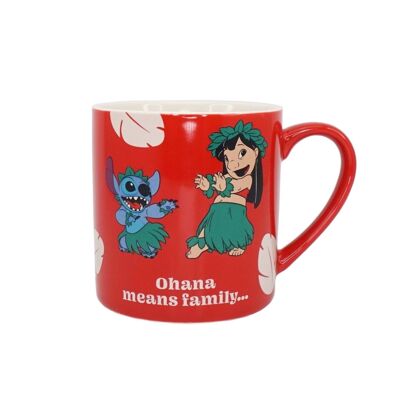 Taza Clásica en Caja (310ml) - Disney Lilo & Stitch (Ohana)