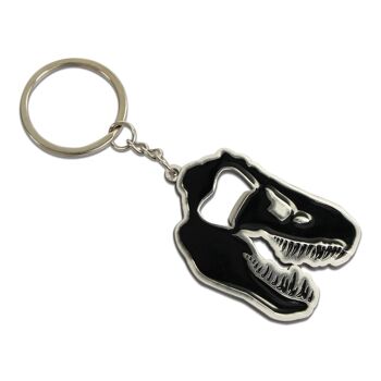 Ouvre-bouteille porte-clés avec carte d'en-tête - Jurassic Park (T-Rex 2