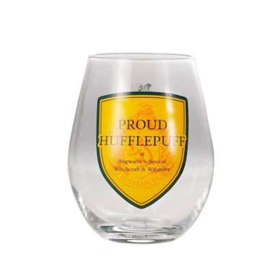 Bicchiere di vetro in scatola (325 ml) Harry Potter (Orgoglioso Tassorosso)