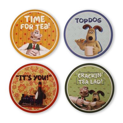 Set de 4 sous-verres en céramique - Wallace & Gromit