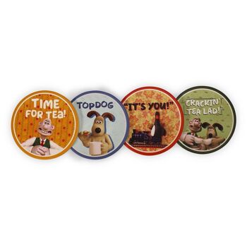 Set de 4 sous-verres en céramique - Wallace & Gromit 2