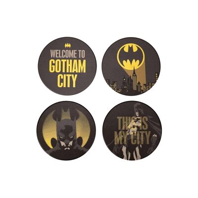 Set di 4 sottobicchieri in ceramica - DC Comics (Gotham City)
