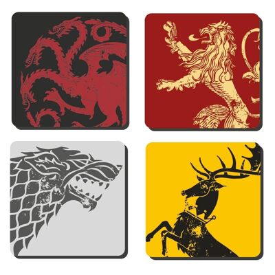 Sottobicchieri Set di 4 - Game of Thrones (Sigilli)
