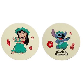 Set de 2 sous-verres en céramique dans une boîte - Disney (Lilo & Stitch) 1