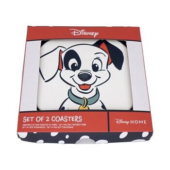 Dessous de Verre Lot de 2 Coffret Céramique - Disney (101 Dalmatiens) 4