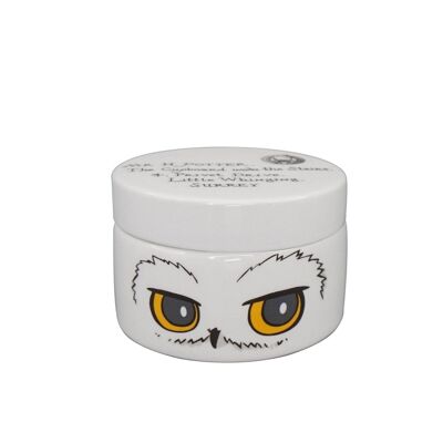 Caja Redonda Cerámica (6cm) - Harry Potter (Hedwig)