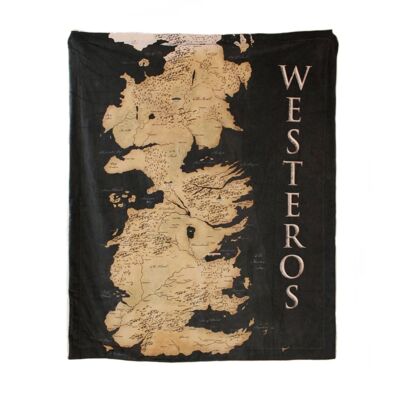 Decke (125x150cm) - Game of Thrones (Westeros Karte)