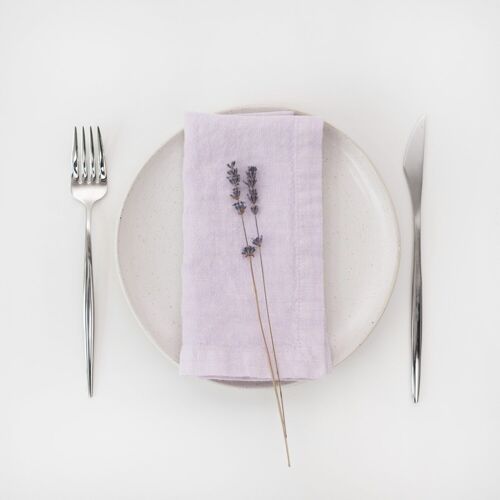 Lavender Fog Linen Napkins Set of 2