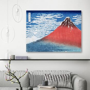 Peinture japonaise, impression sur toile : Katsushika Hokusai, The Red Fuji (Fine Wind, Clear Morning) 1