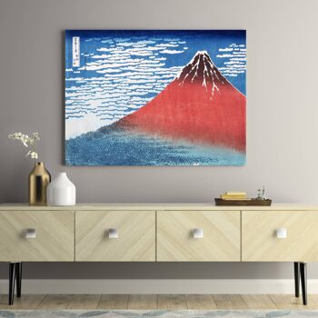 Peinture japonaise, impression sur toile : Katsushika Hokusai, The Red Fuji (Fine Wind, Clear Morning) 3