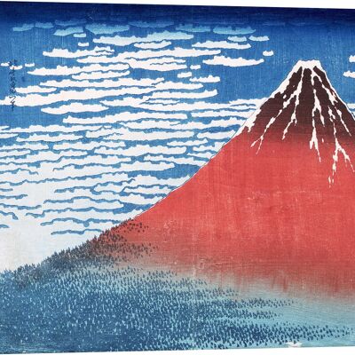 Japanese painting, print on canvas: Katsushika Hokusai, The Red Fuji (Fine Wind, Clear Morning)