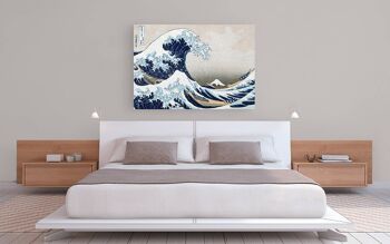 Cadre japonais, estampe sur toile : Katsushika Hokusai, La Grande Vague au large de Kanagawa 3