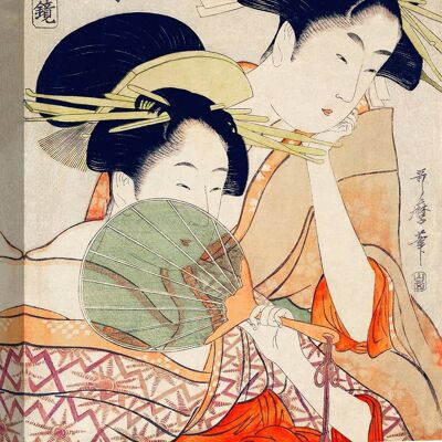 Quadro giapponese su tela: Utamaro Kitagawa, Cortigiane