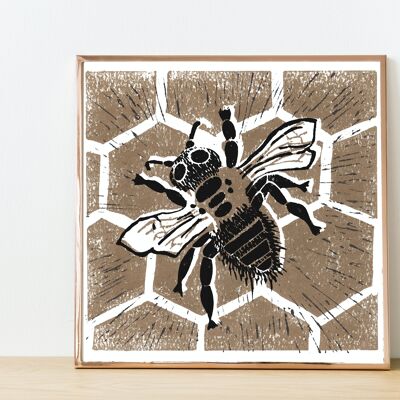 Reproduction Nature Print of 'Golden Bee'