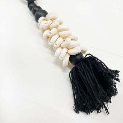 Pendant Cowrie Rope Black