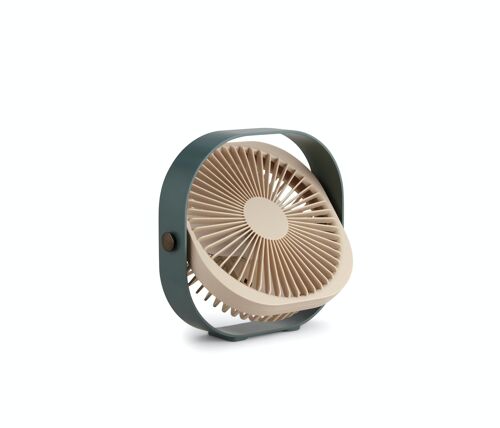 Ventilateur portatif - Rechargeable et silencieux - 3 vitesses - Vert - Fantastic - Printworks