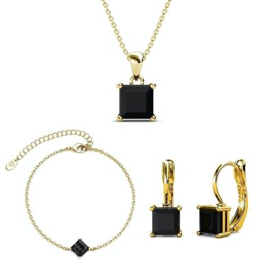 Simple Square Sets - Gold and Black