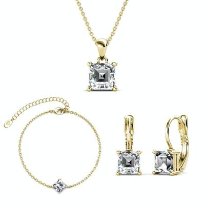 Conjuntos Simple Square - Oro y cristal