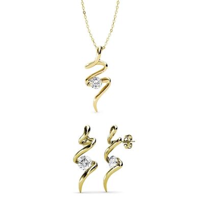 Spiral Sets - Gold and Crystal
