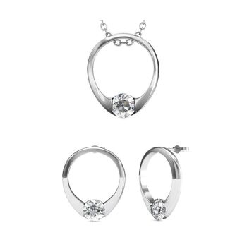 Parures Mini Ring - Argenté et Cristal 1