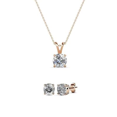 Set Mary - Oro rosa e cristallo