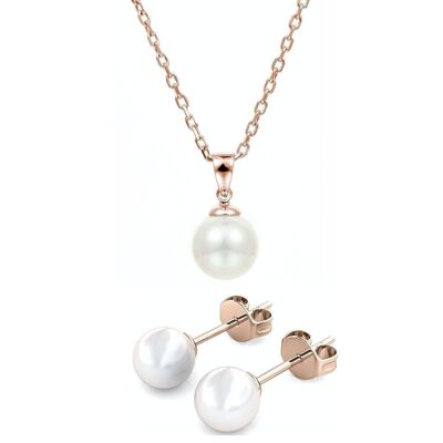 Mother of pearl sets - Rose Gold and Crystal