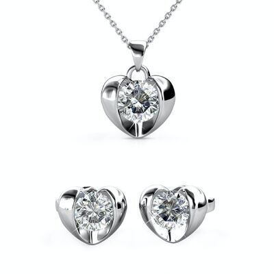 Set Simply Love - Argento e cristallo