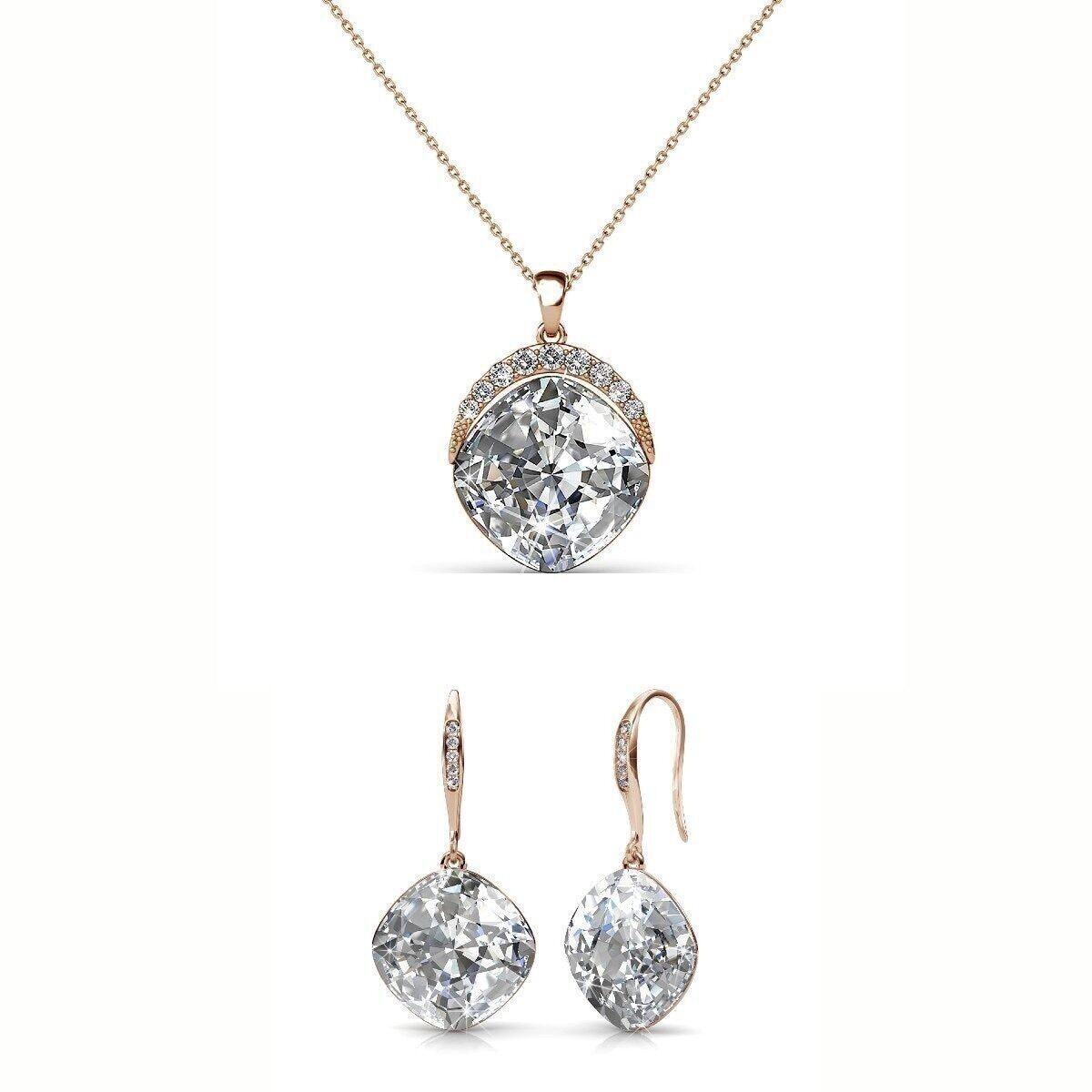 Set di ganci Tiffy - Oro rosa e cristallo