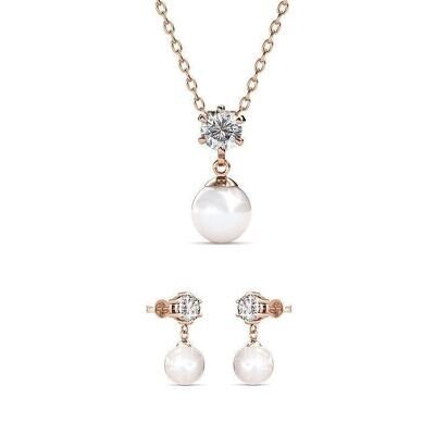 Conjuntos Pauline - Oro Rosa y Cristal