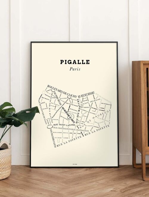 Affiche Le Bon Plan - Pigalle Paris Crème - 30 x 40 cm