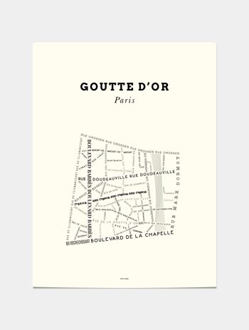 Affiche Le Bon Plan - Goutte d'Or Paris Crème - 30 x 40 cm 3