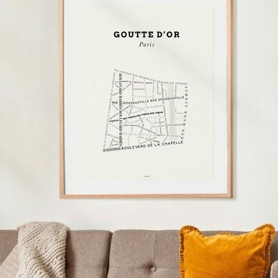 Poster Le Bon Plan - Goutte d'Or Paris Cream - 30 x 40 cm