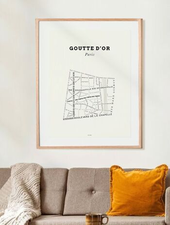 Affiche Le Bon Plan - Goutte d'Or Paris Crème - 30 x 40 cm 1