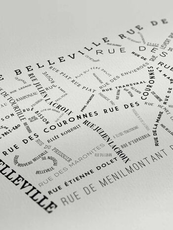 Affiche Le Bon Plan - Belleville Paris Crème - 30 x 40 cm 3