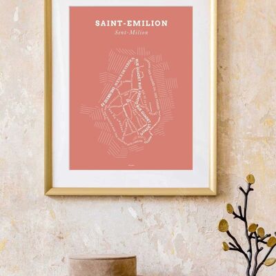 Poster Le Bon Plan - Saint-Emilion Bugie di vino rosso - 30 x 40 cm