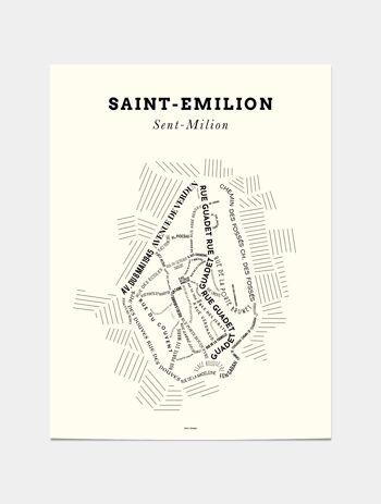 Affiche Le Bon Plan - Saint-Emilion Calcaire - 30 x 40 cm 2