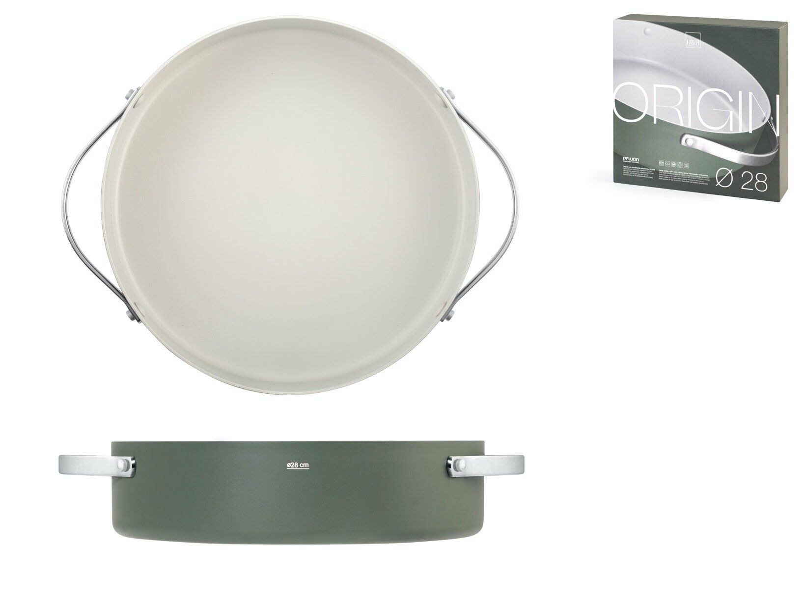 Tegame Origin in alluminio coniato cm 28