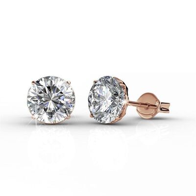 Kristine Earrings - Rose Gold and Crystal